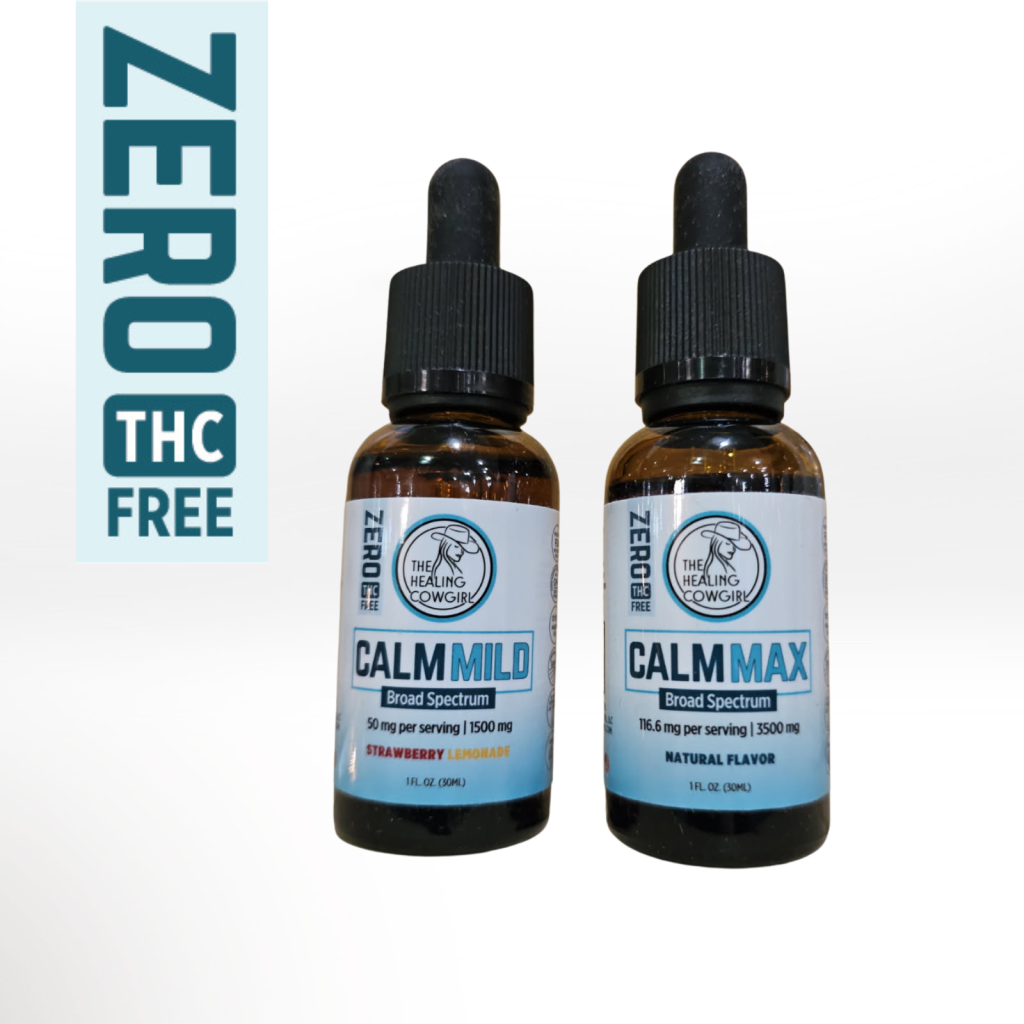 Our broad spectrum hemp oils available in Calm MILD & MAX