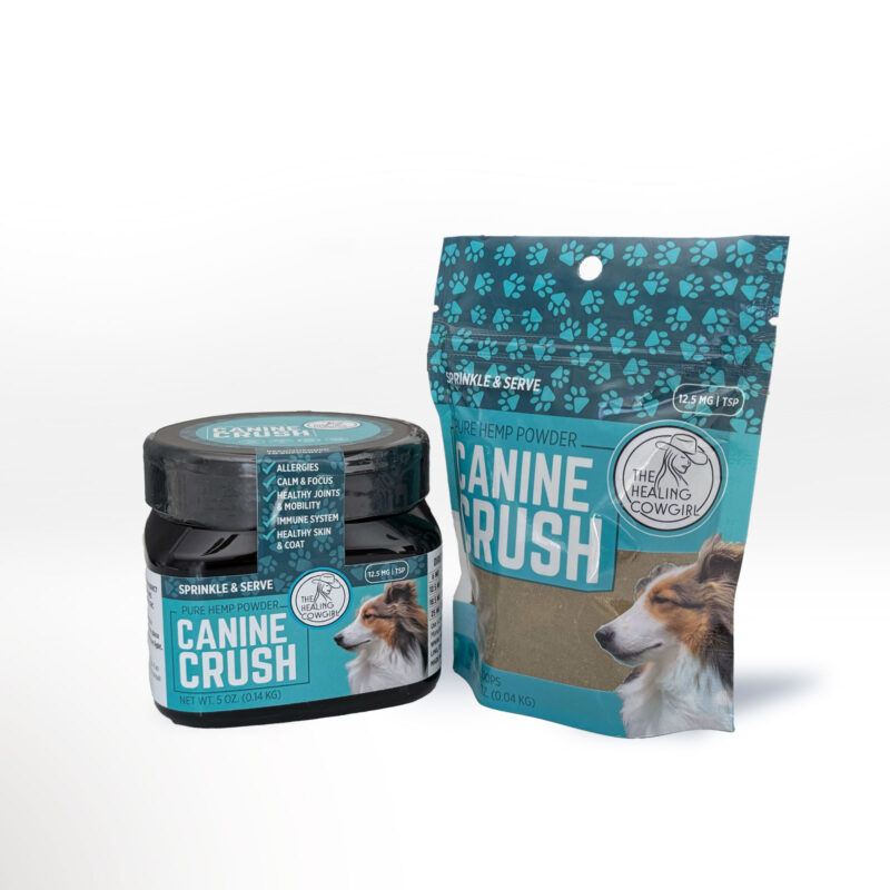 Canine Crush come in two convenient sizes!
