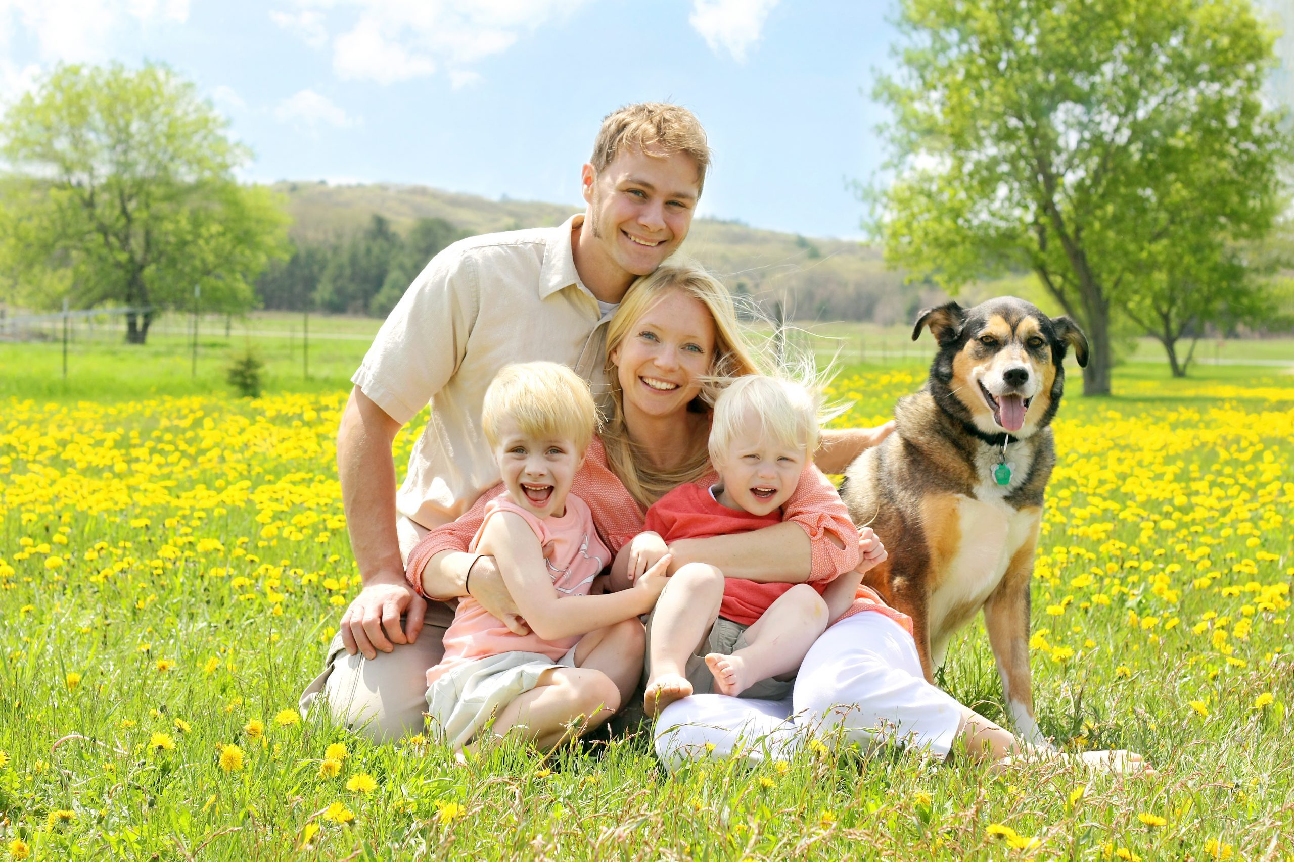 Happy-Dog-Family Happy & Healthy Family